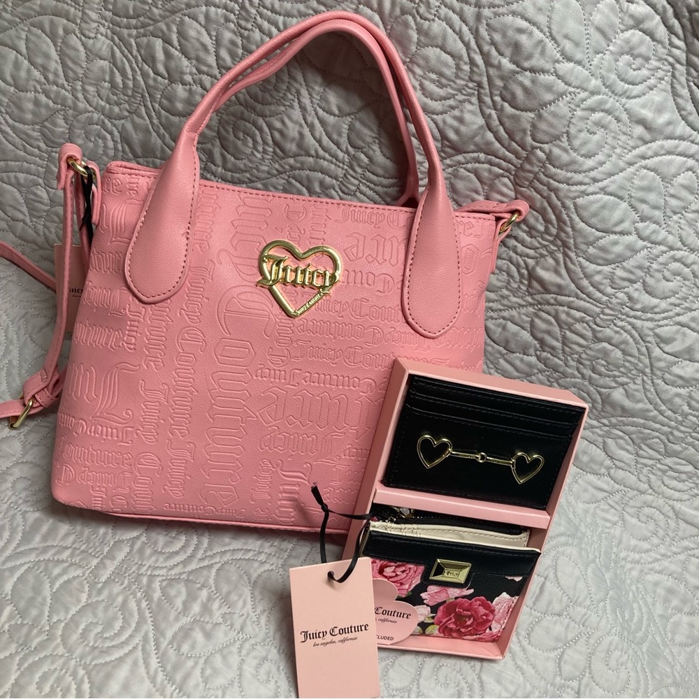 Juicy Couture Mini Tote Icing Pink Deboss Logo Y2K